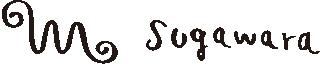 m sugawaraのロゴ